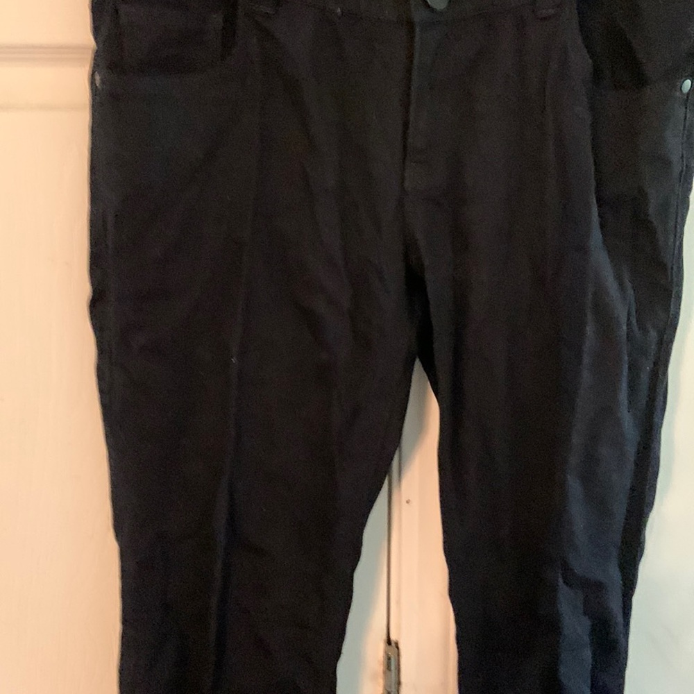 Black denim jeans, straight leg, preowned